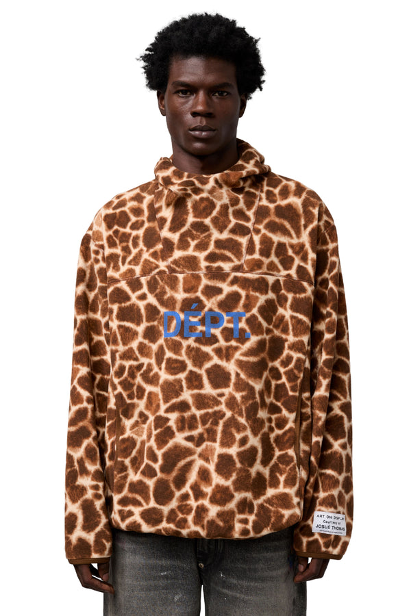 GALLERY DEPT. ギャラリーデプト 26SS TRAIL FLEECE GIRAFFE ジラフ柄 フーデッドフリースジャケット ブラウン TRAIL FLEECE – Gallerydept-store